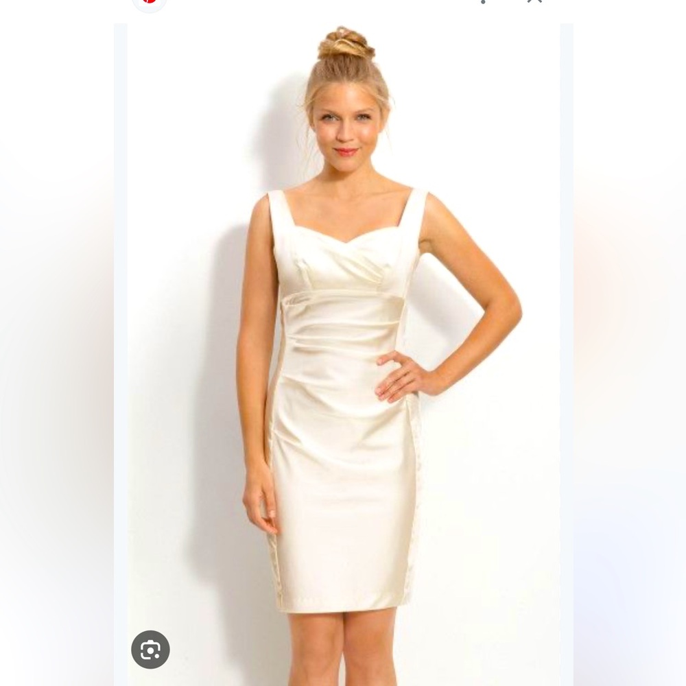 Donna Morgan Stretch Satin Sheath Dress